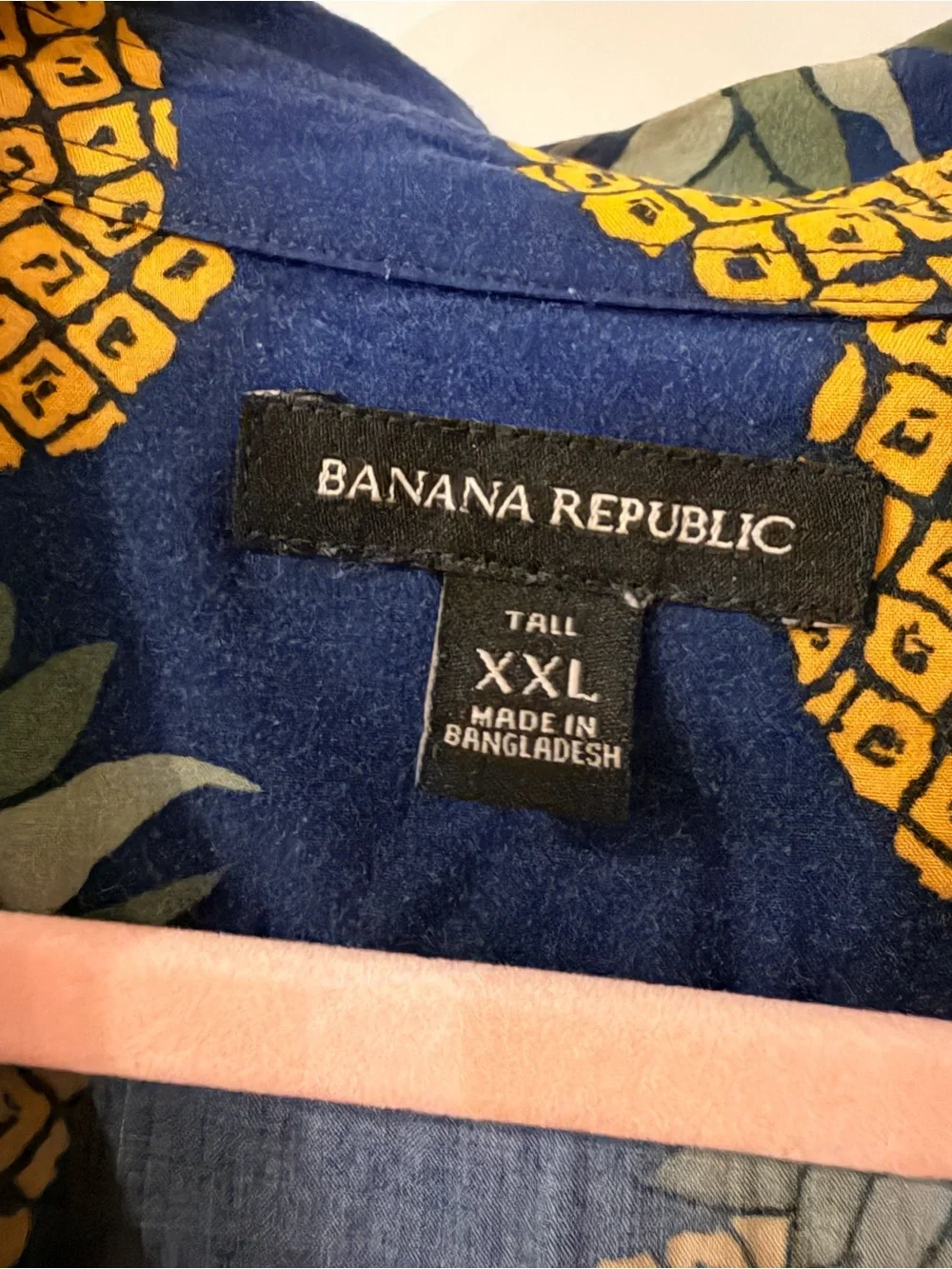 Banana Republic men’s summer pineapple shirt lightweight XXLT